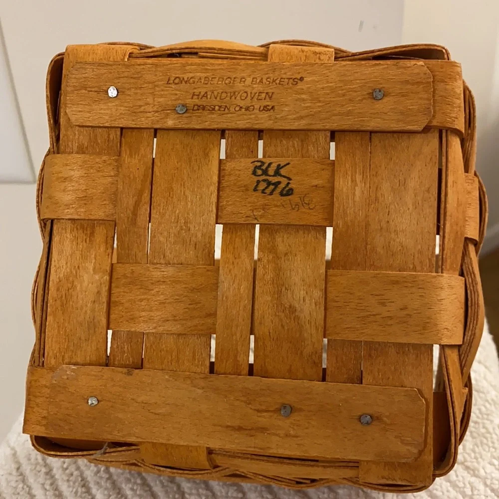 Vintage Longaberger 1996 Brown Square Hostess Appreciation Collectible Basket